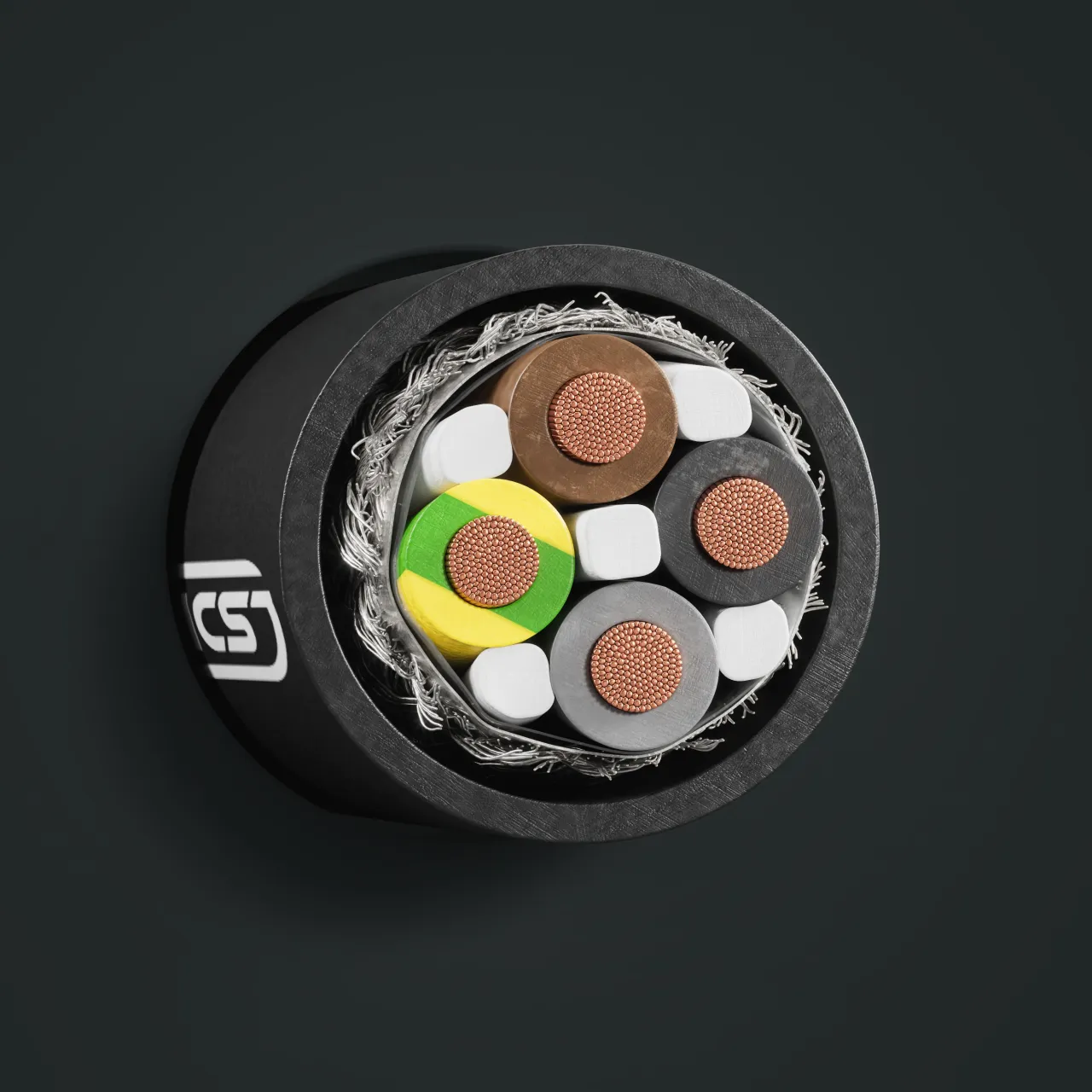 Cable: 2XSL(St)CH-J 0.6/1 kV EMV: cross-section